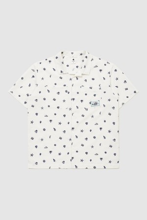 유니 시어서커 루즈핏 반팔 셔켓 - 크림 QR223LJK61