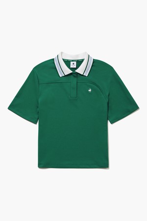 여성 써머 피케 카라 반팔 티셔츠 _GREN GR222LTS41_GREEN-a