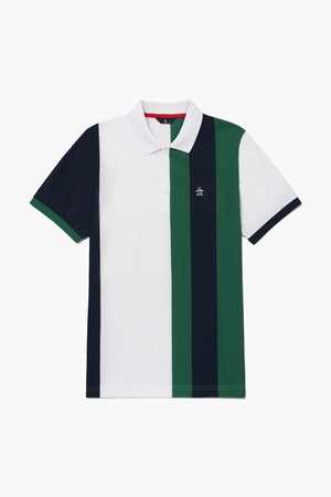 [먼싱웨어] 남성 컬러블럭 카라 티셔츠 화이트 MR211MTS52_WHITE-a