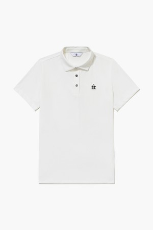 [먼싱웨어] 여성 조직감 냉감 카라 티셔츠 화이트 MR222LTS43_WHITE-a