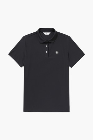 [먼싱웨어] 여성 조직감 냉감 카라 티셔츠 블랙 MR222LTS43_BLACK-a