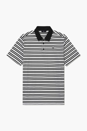 [먼싱웨어] 남성 마린 스트라이프 반팔 티셔츠 블랙 MR221MTS43_BLACK-a