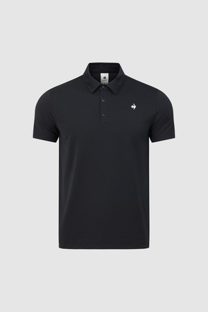 남성 시어서커 폴로티셔츠 - 블랙 QR221ETS51