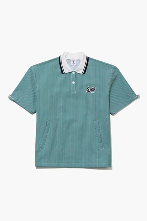 여성 시어서커 카라 반팔 티셔츠 _GREN GR222LTS44_GREEN-a