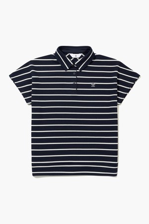 [먼싱웨어] 여성 스트라이프 조직감 돌먼 티셔츠 네이비 MR222LTS4B_NAVY-a