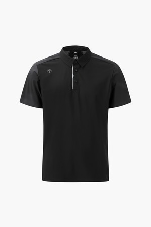 [데상트골프] 남성 퍼포먼스 카라 반팔 티셔츠  DR22MFTS4G_BLACK-a