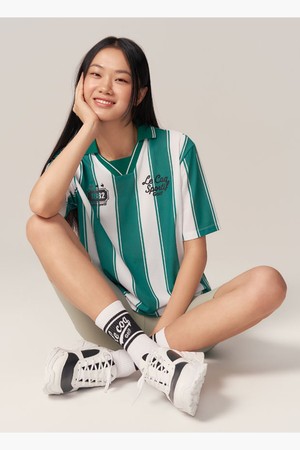 공용 블록코어 스트라이프 사커 티셔츠 _GREN GR222LTS46_GREEN-a
