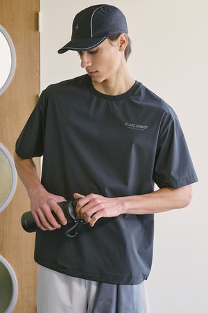 유니 에어서커 루즈핏 반팔 피스테  - 블랙 QR223EWT61