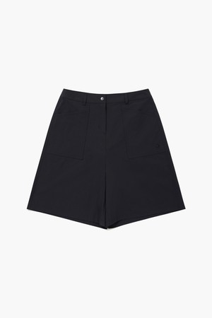 여성 밴딩 5부 버뮤다 팬츠 _BLCK GR222LSP41_BLACK-a