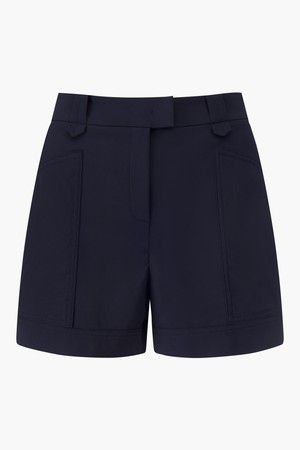 [데상트골프] 여성 빅포켓 써커 숏팬츠  DR22WFSP52_NAVY-a