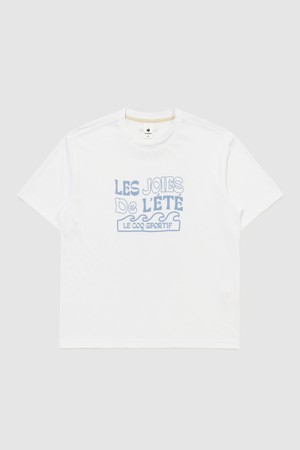 유니 레터 루즈핏 반팔티  - 화이트 QR223LRS64