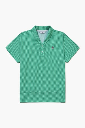 [먼싱웨어] 여성 시즌 패턴 냉감 티셔츠 그린 MR222LST62_GREEN-a