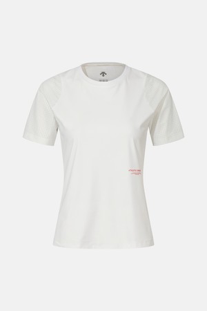 여성 메쉬 슬림핏 반팔 티셔츠 화이트 SR322RTS73