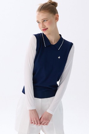여성 냉감 하이브리드 카라 스웨터 _NAVY GR222LKP61