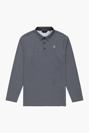 [먼싱웨어] 남성 냉감 스트라이프 긴팔 티셔츠 차콜그레이 MR321MTL71_GREY-a