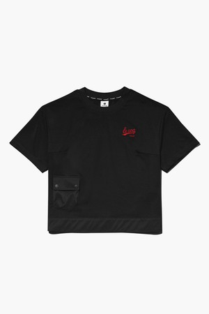 여성 메쉬 커버업 반팔 티셔츠 _BLCK GR222LRS61_BLACK-a