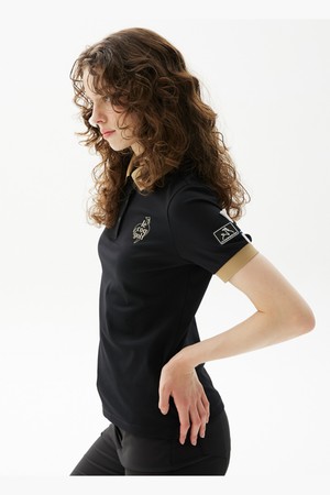[COQ TAB] 여성 피케 카라 반팔 티셔츠 _BLCK GR322LTS82_BLACK-a