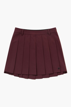 여성 밴딩 플리츠 스커트 _WINE GR322LSK81_WINE-a