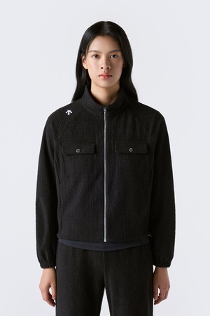 여성 스트레치 트위드 컴포트핏 트레이닝 자켓 블랙 SR322PFT82