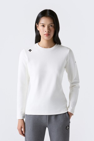 스위스 스키 기모 긴팔 티셔츠 아이보리 SR423STLO3