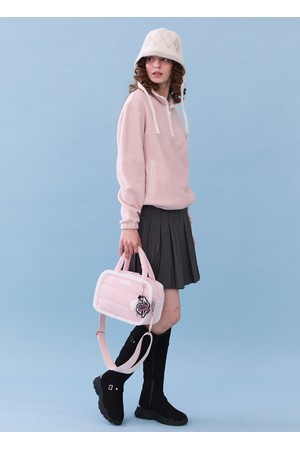여성 폼폼 패딩 토트백 _PINK GR422LBGO1_PINK-a