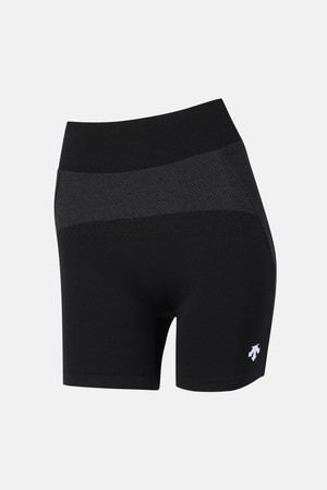 여성 자가드 리플렉티브 하프 타이즈 블랙 SR322RKL81