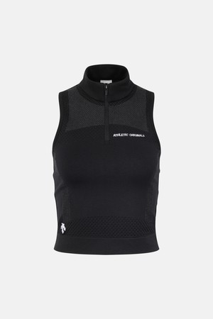 여성 자가드 리플렉티브 슬리브리스 블랙 SR322RST81