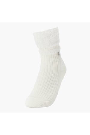 [데상트골프] 여성 방한 포인트 울 삭스 화이트 DR32WFSO92_WHITE-a