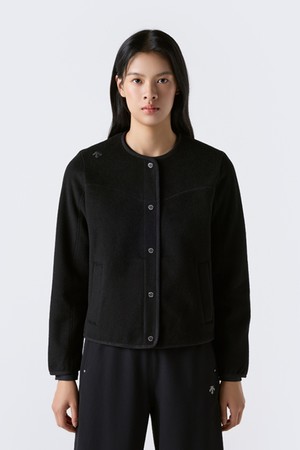 여성 퍼 플리스 자켓 블랙 SR322PKT91