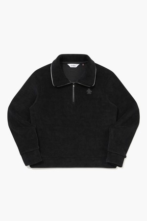 [먼싱웨어] 여성 니트라이크 셋업 반집업 티셔츠 블랙 MR322PTL95_BLACK-a