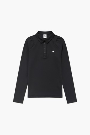 여성 스트레치 셔링 카라 긴팔 티셔츠 _BLCK GR322LTL94_BLACK-a
