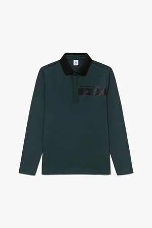 남성 테크니컬 메탈릭 카라 긴팔 티셔츠 _DGRN GR321MTL94_GREEN-a