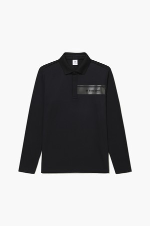 남성 테크니컬 메탈릭 카라 긴팔 티셔츠 _BLCK GR321MTL94_BLACK-a