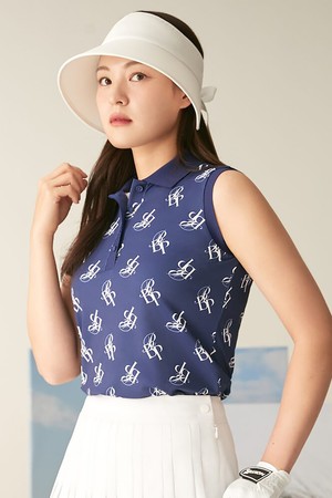 [Reedition] 여성 패턴 슬리브리스 - 로얄 블루_BLUE-a