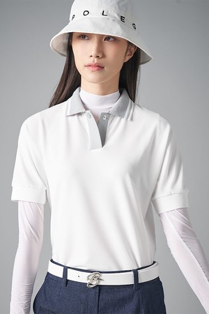 [Premium] 여성 래글런 블루종핏 반소매 티셔츠 - 화이트_WHITE-a