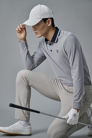 남성 잔패턴 칼라 티셔츠 - 네이비_NAVY-a