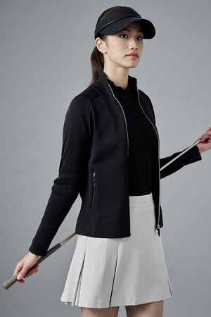 여성 풀집 니트 미드레이어 - 블랙_BLACK-a