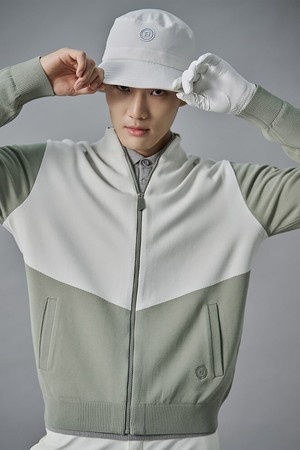 남성 풀집업 카디건 - 카키_GREEN-a