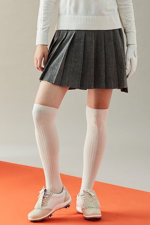 여성 TR 체크 미드큐롯 - 그레이_GREY-a