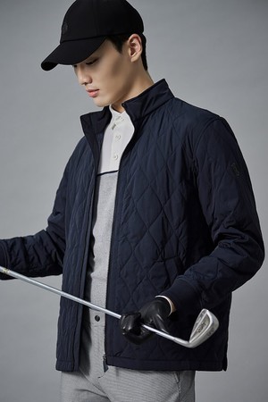 남성 퀼팅 패딩 점퍼 - 네이비_NAVY-a