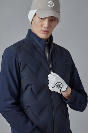 남성 져지 하이브리드 다운 아우터 - 네이비_NAVY-a