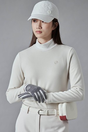 여성 성동 기모 하이넥 티셔츠 - 아이보리_IVORY-a