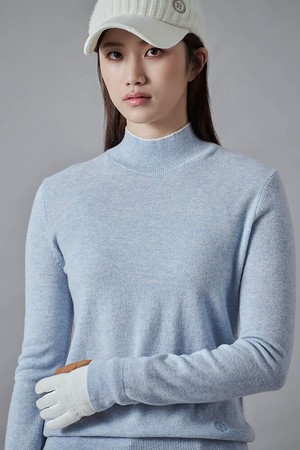여성 캐시미어 풀오버 - 스카이 블루_BLUE-a