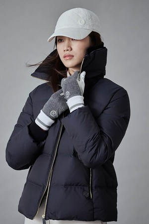 여성 성동 니트칼라 다운점퍼 - 네이비_NAVY-a