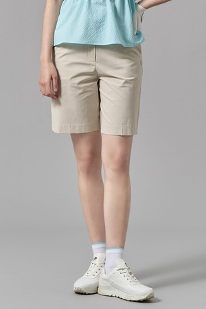 여성 5부 뱀부 핏업쇼츠 - 베이지_BEIGE-a