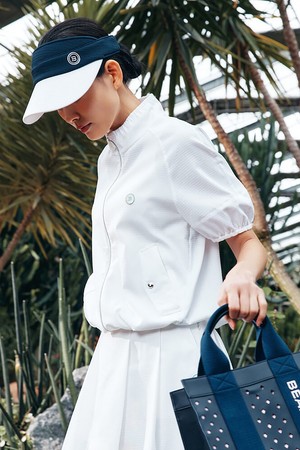 여성 에어서커 반팔 점퍼 - 화이트_WHITE-a