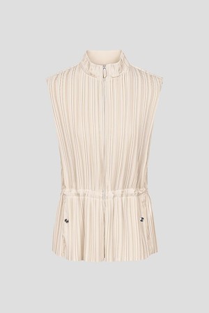 여성 플리츠 베스트 - 베이지_BEIGE-a