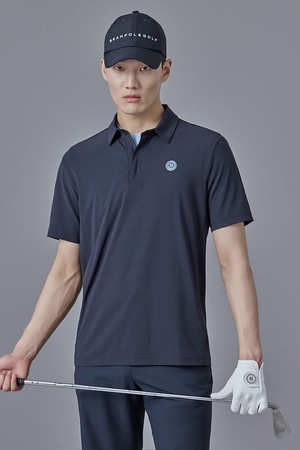 남성 에어홀메쉬 반팔 티셔츠 - 네이비_NAVY-a
