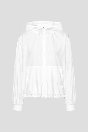 여성 홑겹 소매 플리츠 아우터 - 화이트_WHITE-a