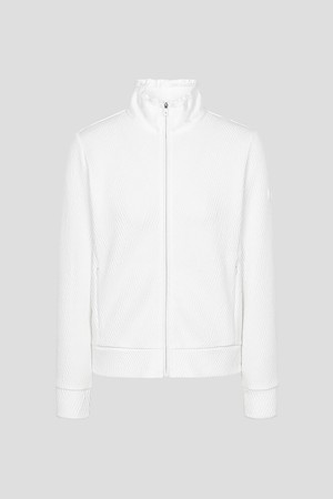 여성 자카드 풀집업 - 화이트_WHITE-a